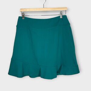 Pinspark Tennis Golf Skirt Skort Sz L Green Pockets UPF 50+ NEW